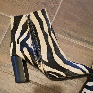 Pony Hair Ankle Boots